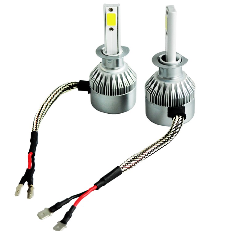 One Pair H1 C9 72W 7200LM 6000K Cool White LED Car Headlight-9