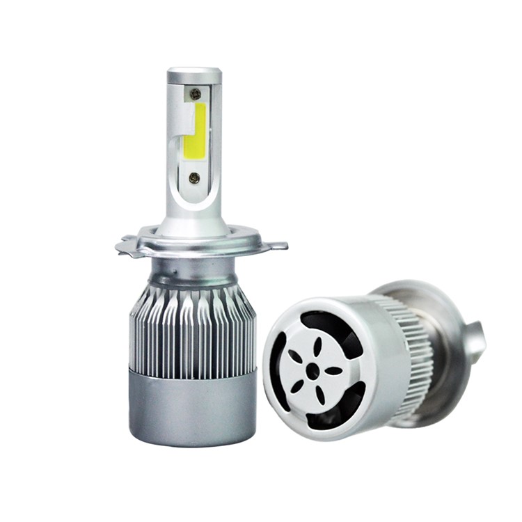 Um par H4 C9 72W 7200LM 6000K Cool White LED Headlight do carro-10