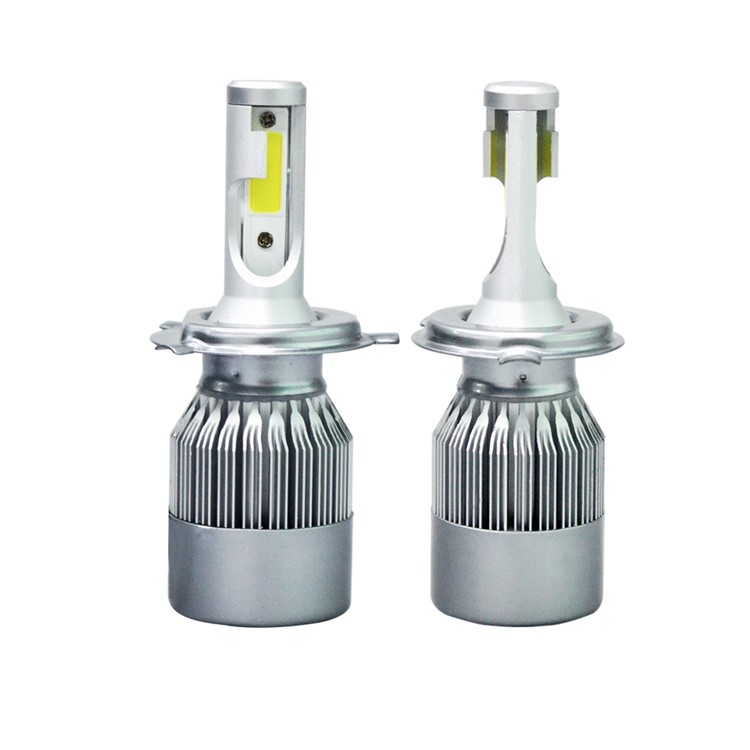 Um par H4 C9 72W 7200LM 6000K Cool White LED Headlight do carro-8