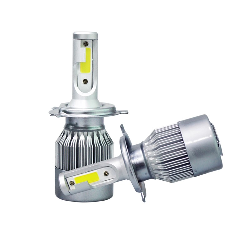 Um par H4 C9 72W 7200LM 6000K Cool White LED Headlight do carro-9