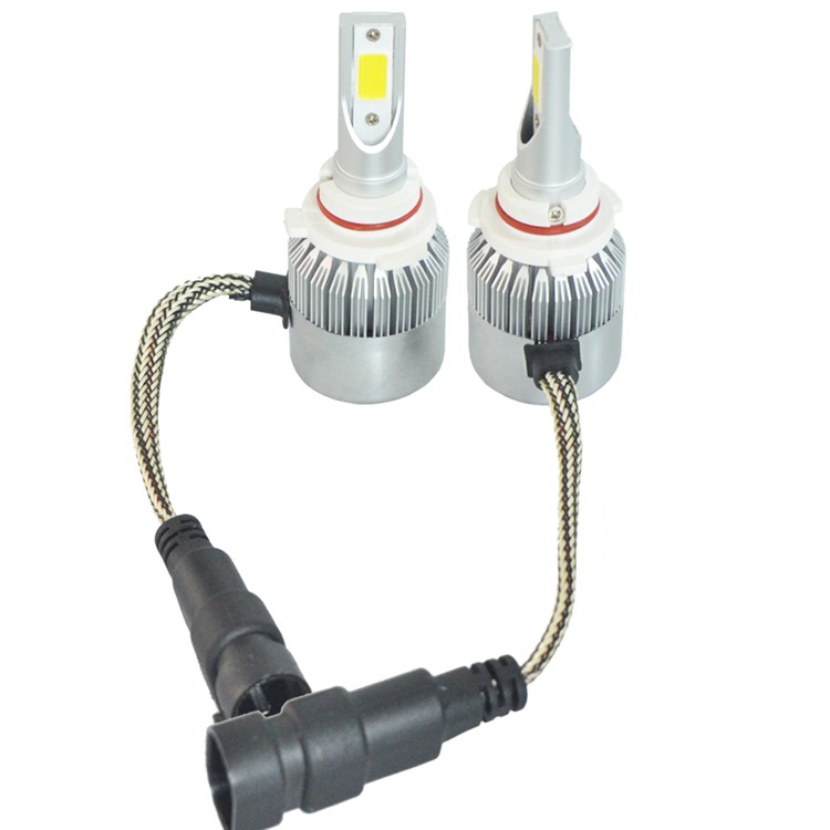 One Pair 9005/H10/HB3 C9 72W 7200LM 6000K Cool White LED Car Headlight-10