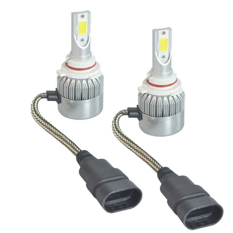 One Pair 9005/H10/HB3 C9 72W 7200LM 6000K Cool White LED Car Headlight-11