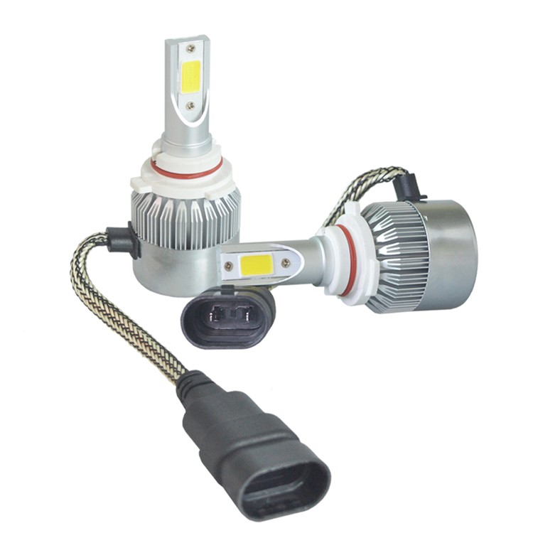 One Pair 9005/H10/HB3 C9 72W 7200LM 6000K Cool White LED Car Headlight-12