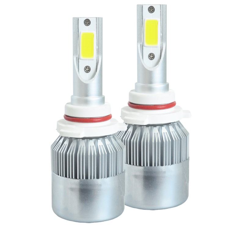 One Pair 9005/H10/HB3 C9 72W 7200LM 6000K Cool White LED Car Headlight-6