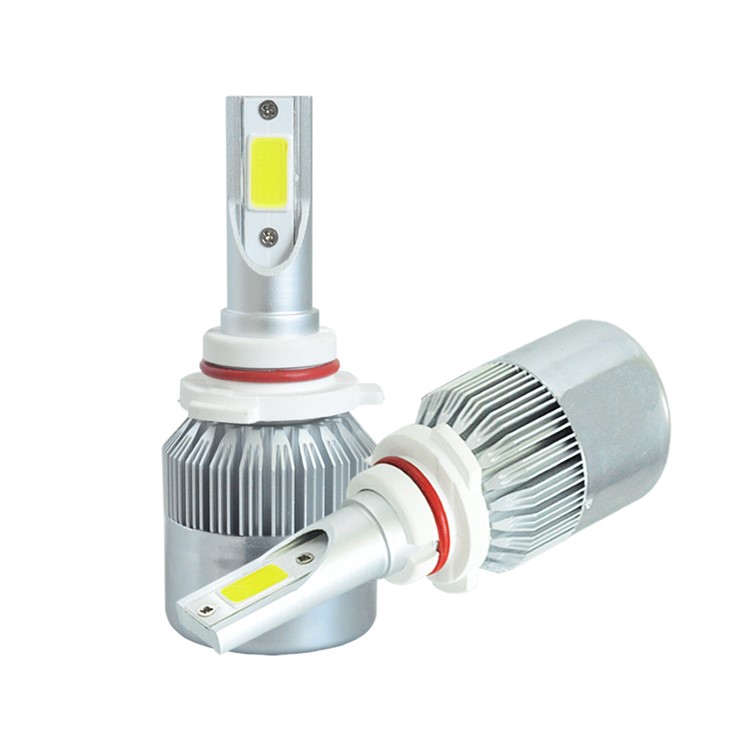 One Pair 9005/H10/HB3 C9 72W 7200LM 6000K Cool White LED Car Headlight-7