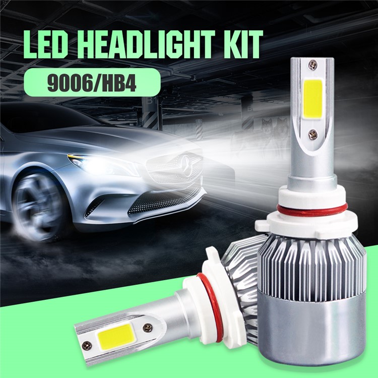 One Pair 9006/HB4 C9 72W 7200LM 6000K Cool White LED Car Headlight-2