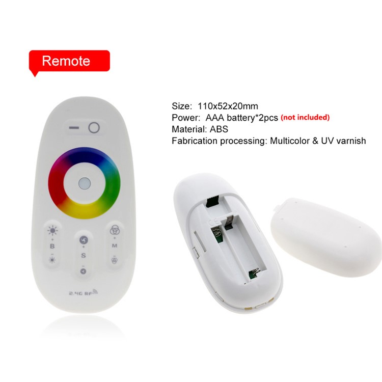 JIAWEN 5M 300 x 5050 SMD RGBW LED Flexible Strip Light with 2.4G RF Remote Controller - EU Plug-6