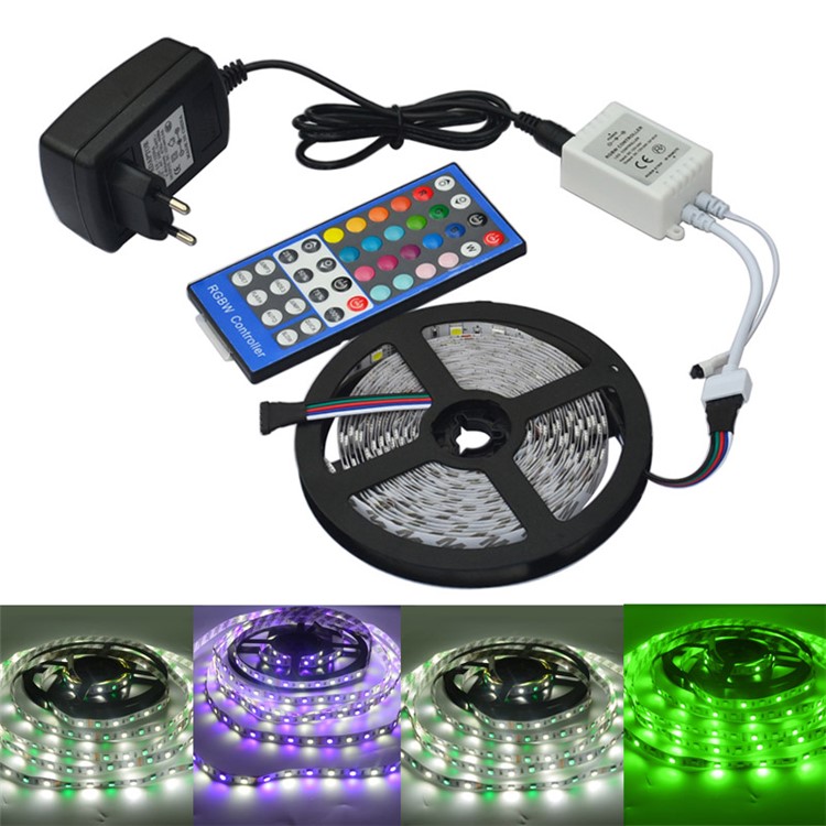 JIAWEN 5M 300 x 5050 SMD RGBW LED Flexible Strip Light with 44 Keys Remote Controller-1
