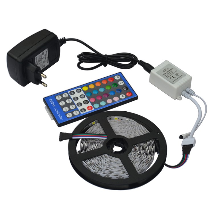 JIAWEN 5M 300 x 5050 SMD RGBW LED Flexible Strip Light with 44 Keys Remote Controller-2