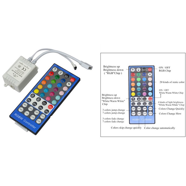 JIAWEN 5M 300 x 5050 SMD RGBW LED Flexible Strip Light with 44 Keys Remote Controller-7