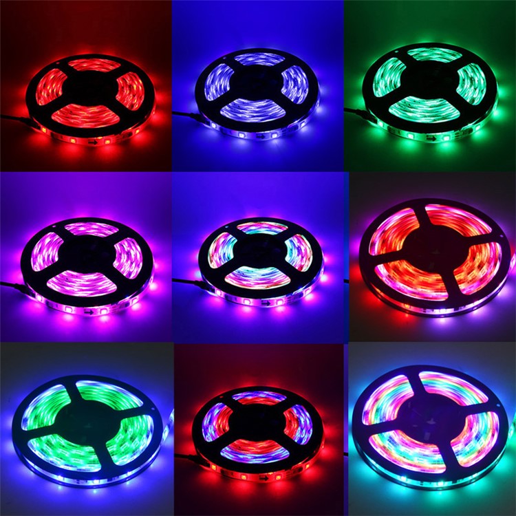 JIAWEN 5M 150 x 5050 SMD Waterproof Full Color LED Strip Lights - EU Plug-11