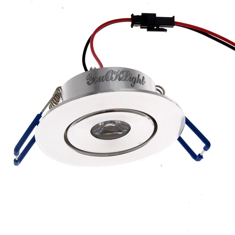 YK4403 1W Warm White LED Downlight Ceiling Lamps AC85-265V - Silver / Warm White-2