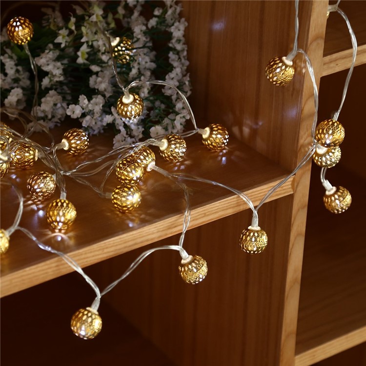 20 USB Operated Moroccan Globe LED String Lights - Warm Light-4