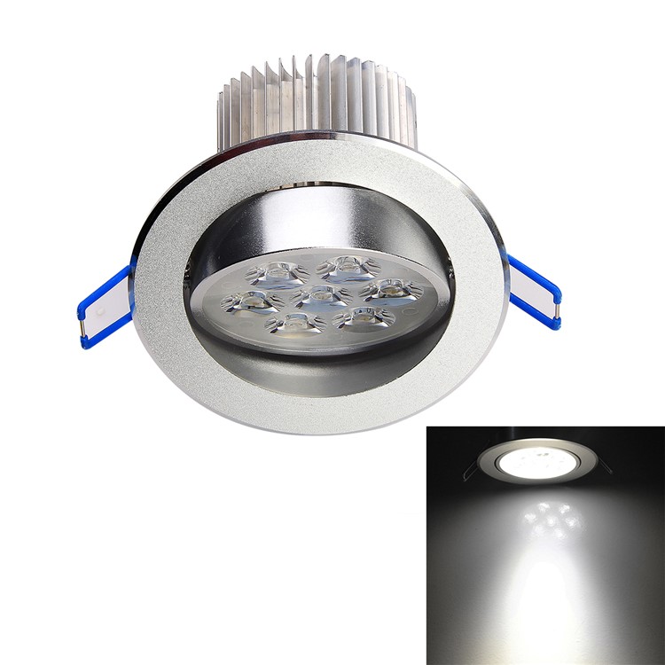 3PCS YK4455 Cold White 7W LED Downlight Ceiling Lamps AC100-240V - Cool White-1