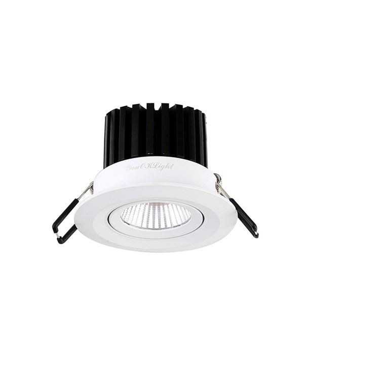1Pcs YK4428 7W COB 650LM 3000K Warm White LED Recessed Ceiling Light AC 100-240V-2