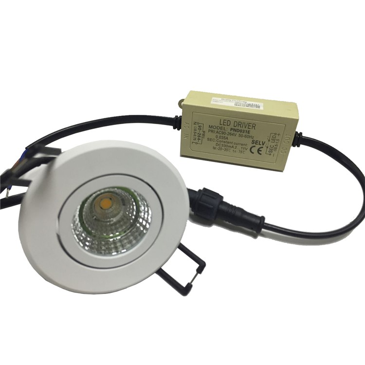 1Pcs YK4428 7W COB 650LM 3000K Warm White LED Recessed Ceiling Light AC 100-240V-3