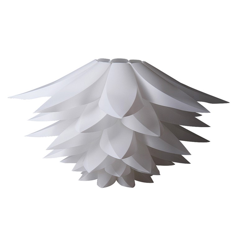 YK2224 Lotus Shaped Chandelier Ceiling Pendant Lampshade (Light Lamp not included) - White-2