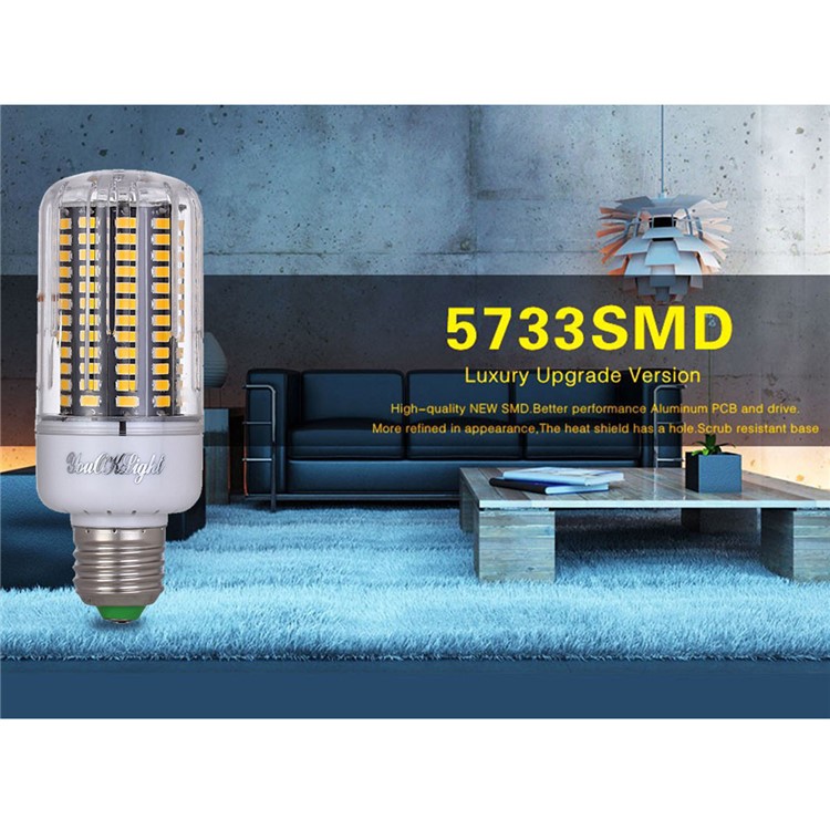 15W E27 SMD 5733 138-LED Dimmable Corn Light with Cover - Cool White-4