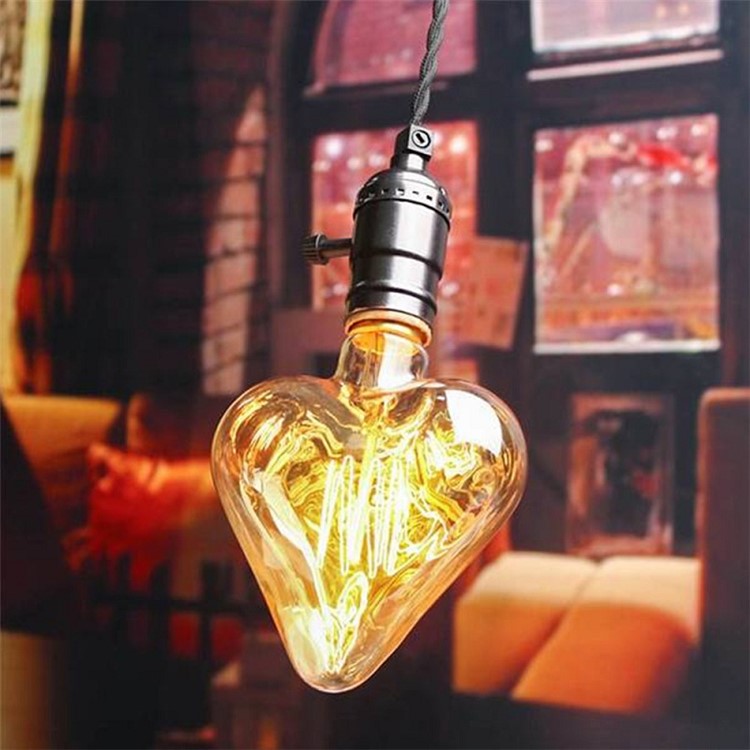 YouOKLight YK0848 E27 40W Heart-shape Tungsten Light Bulb - Warm White-8