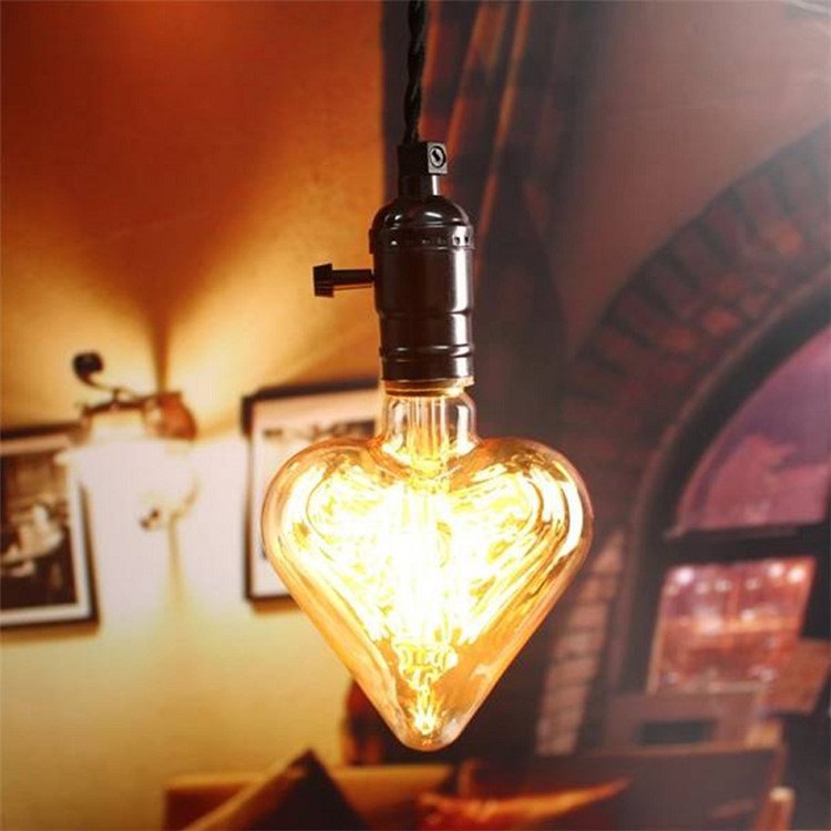 YouOKLight YK0848 E27 40W Heart-shape Tungsten Light Bulb - Warm White-9
