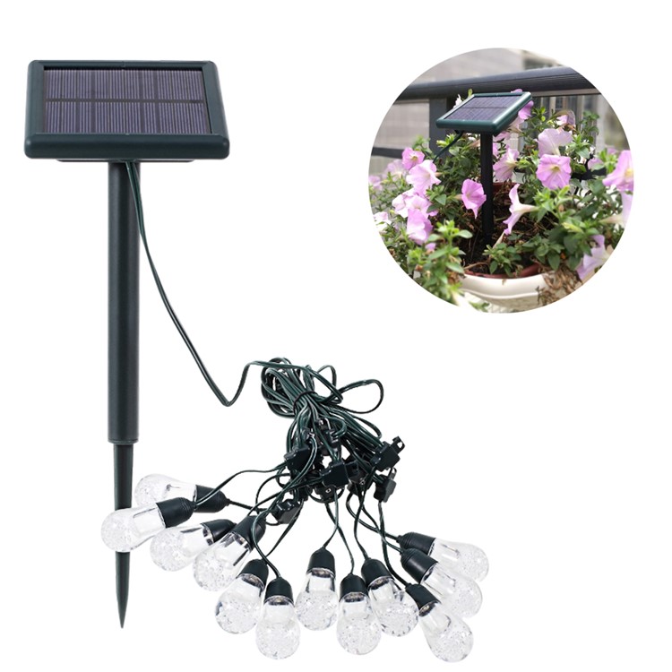 12-LED-Kugeln Solar String Licht Wasserdicht Terrasse String Licht Im Freien Hochzeit Party Weihnachten Licht-12