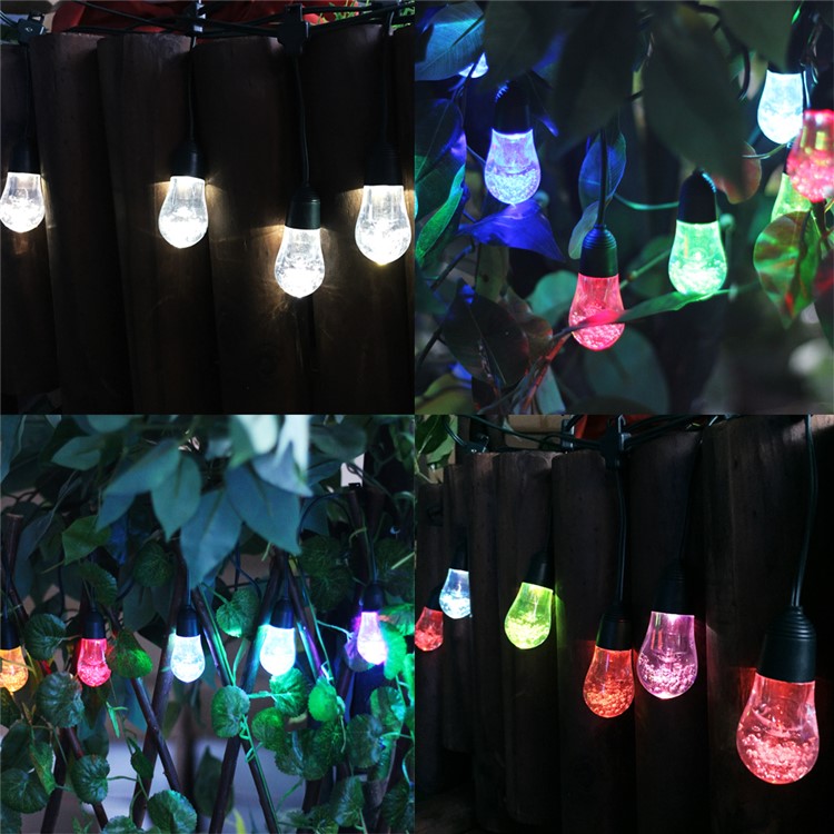12-LED-Kugeln Solar String Licht Wasserdicht Terrasse String Licht Im Freien Hochzeit Party Weihnachten Licht-4