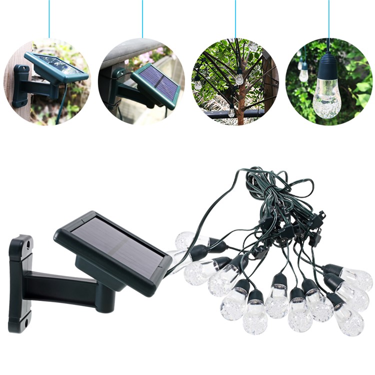 12-LED-Kugeln Solar String Licht Wasserdicht Terrasse String Licht Im Freien Hochzeit Party Weihnachten Licht-6