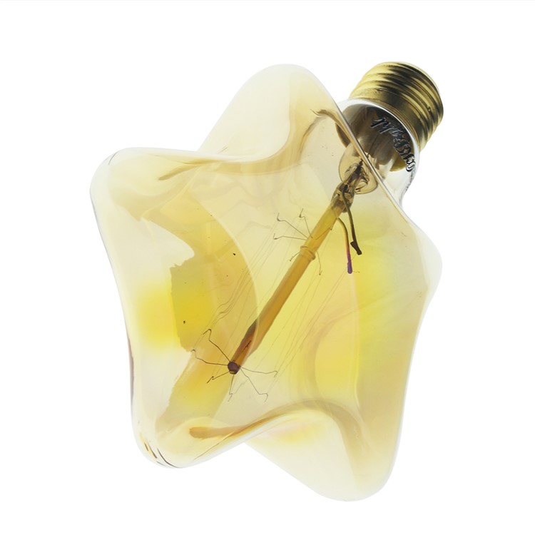 YK0849 E27 40W Warm White Christmas Lights Indoor Vintage Star Shape Decorative Light Bulb for Home AC 220-240V-2