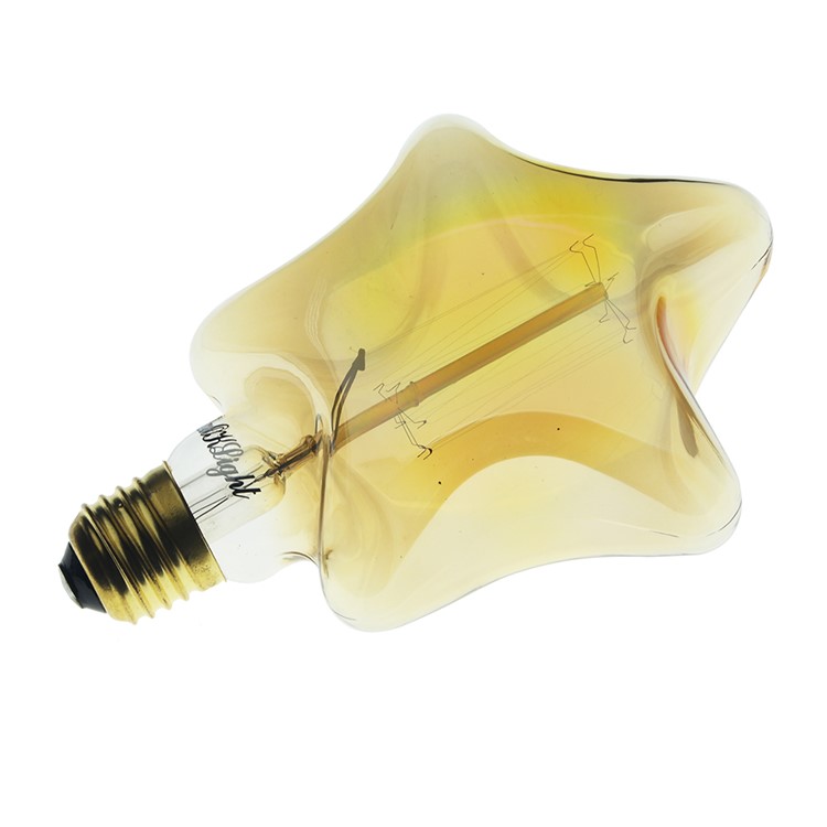 YK0849 E27 40W Warm White Christmas Lights Indoor Vintage Star Shape Decorative Light Bulb for Home AC 220-240V-4