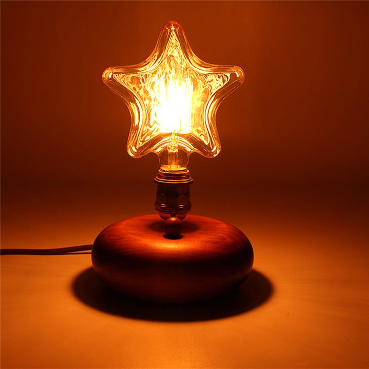 YK0849 E27 40W Warm White Christmas Lights Indoor Vintage Star Shape Decorative Light Bulb for Home AC 220-240V-8