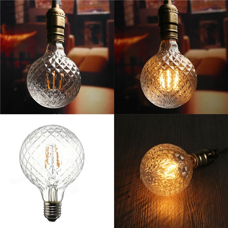 YK0850 E27 40W Warm White Pineapple Shape Bulb Retro Lamp 220V - Silver-10