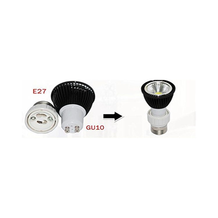 6Pcs YouOkLight YK6607 E27 to GU10 LED Light Lamp Bulb Adapter Converter - Silver Color + White-6
