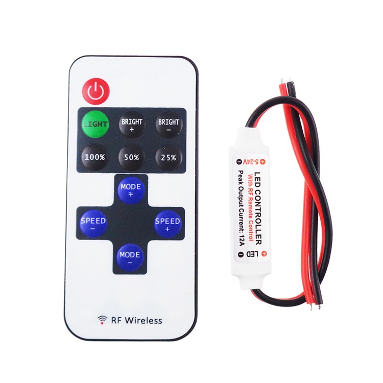 YouOKLight Mini RF 433.92MHz Single Color LED Strip Dimmer Controller Set-2