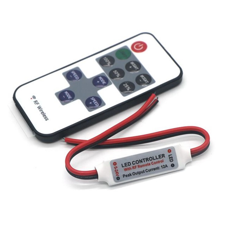 YouOKLight Mini RF 433.92MHz Single Color LED Strip Dimmer Controller Set-3