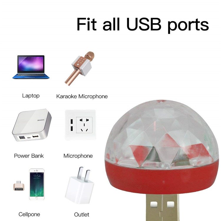Interface Micro USB XQ-L001 Lampe LED USB - Rouge-2