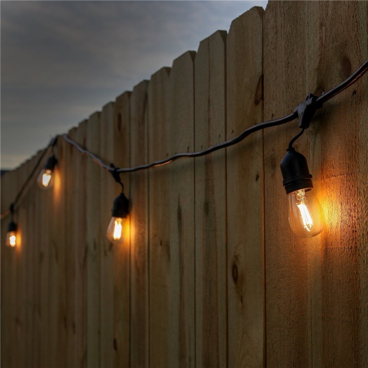 48 Foot Waterproof Outdoor String 15 Hanging Sockets (Bulbs Not Included) - EU Plug-14