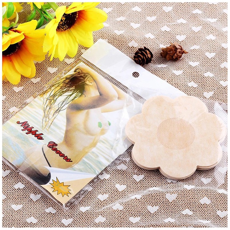5Pairs/Set Petal Shape Nipple Pasties Disposable Breast Lift Tape-3