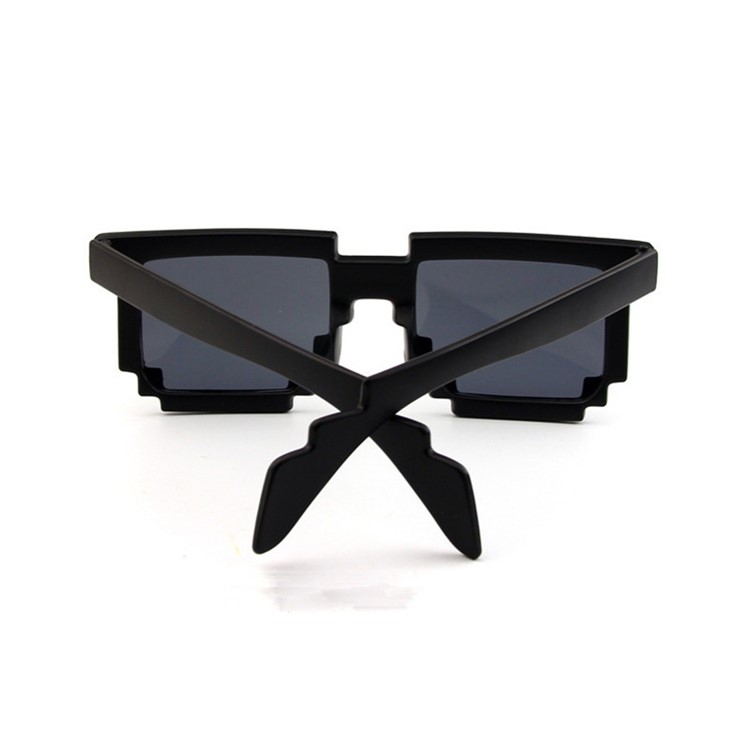Mosaic Pattern Fashion Sunglasses PC Frame Sun Glasses - Black-2