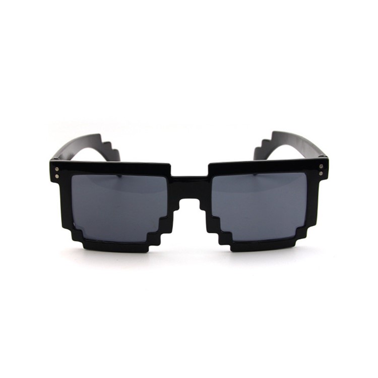 Mosaic Pattern Fashion Sunglasses PC Frame Sun Glasses - Black-3