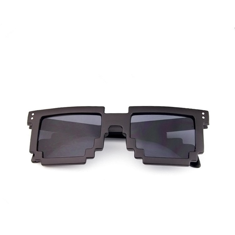 Mosaic Pattern Fashion Sunglasses PC Frame Sun Glasses - Black-4