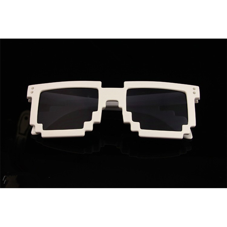 Mosaic Pattern Fashion Sunglasses PC Frame Sun Glasses - White-3