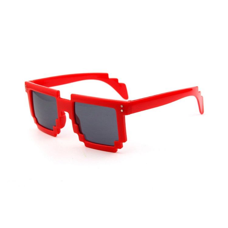 Mosaic Pattern Fashion Sunglasses PC Frame Sun Glasses - Red-1