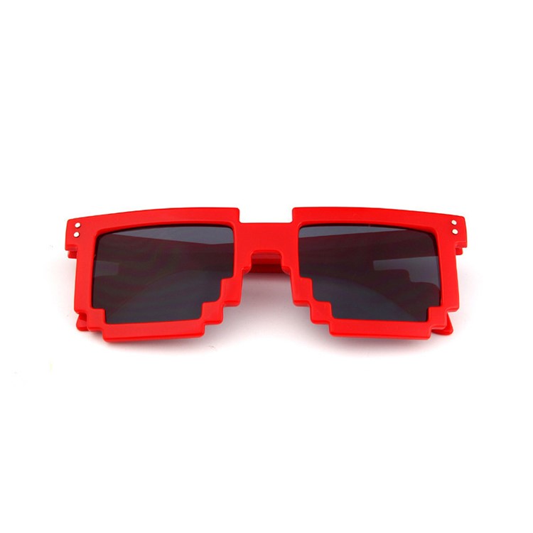 Mosaic Pattern Fashion Sunglasses PC Frame Sun Glasses - Red-2