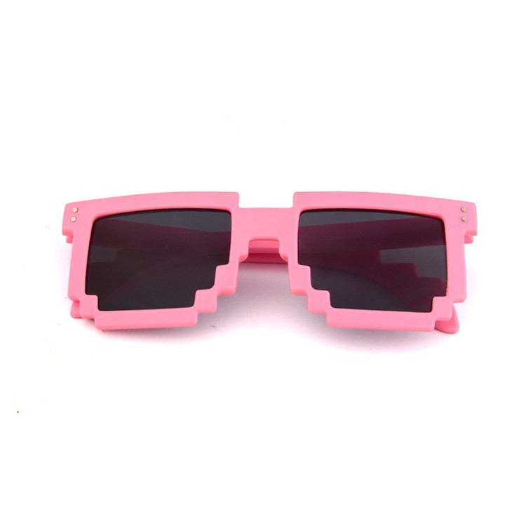 Mosaic Pattern Fashion Sunglasses PC Frame Sun Glasses - Pink-2