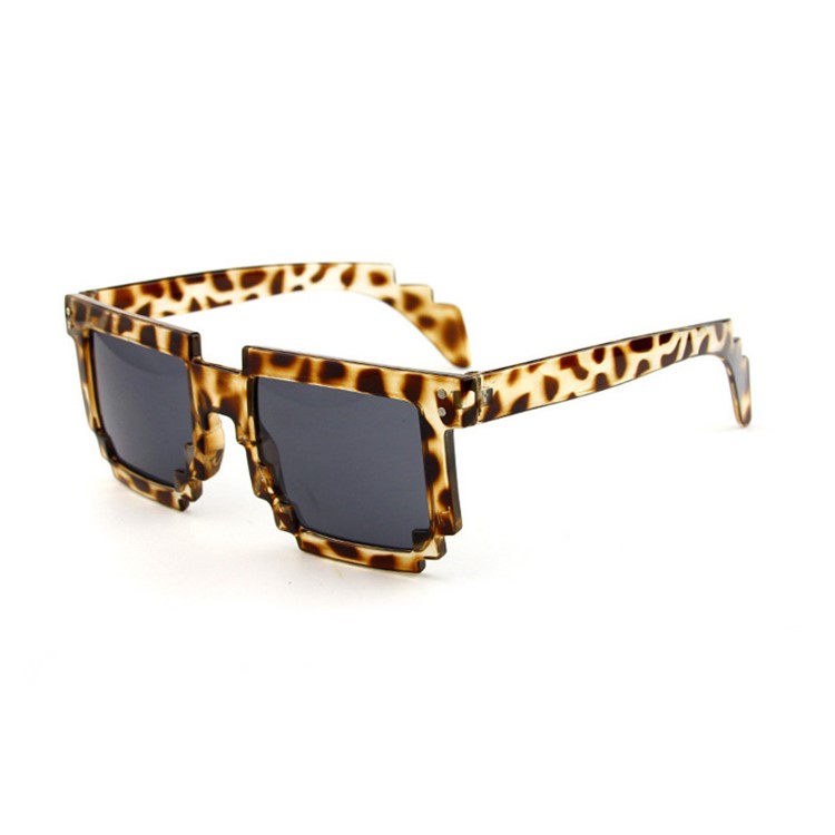 Mosaic Pattern Fashion Sunglasses PC Frame Sun Glasses - Leopard-1