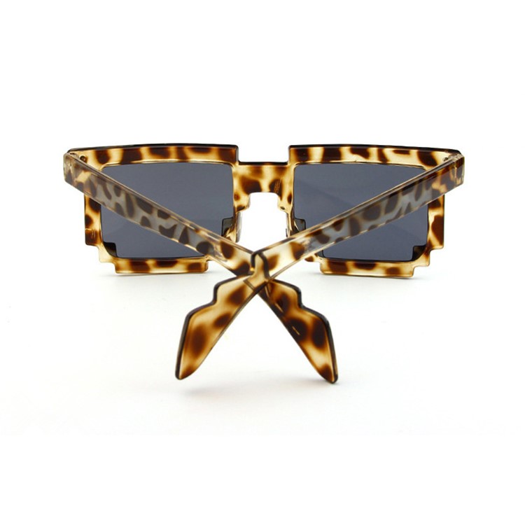 Mosaic Pattern Fashion Sunglasses PC Frame Sun Glasses - Leopard-2