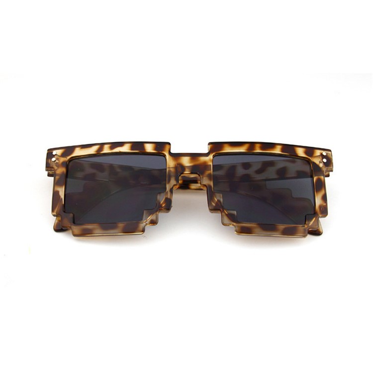 Mosaic Pattern Fashion Sunglasses PC Frame Sun Glasses - Leopard-3