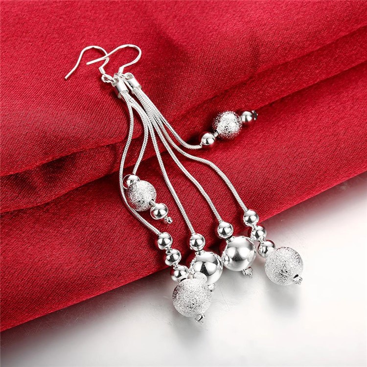 Water Drop Shape Plated Hook Drop Earrings-4