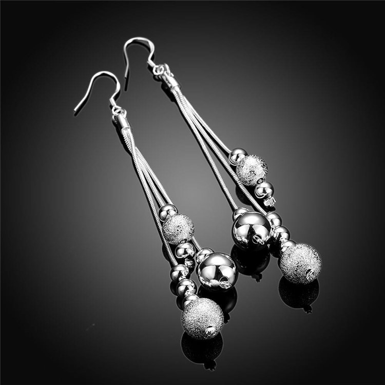 Water Drop Shape Plated Hook Drop Earrings-5