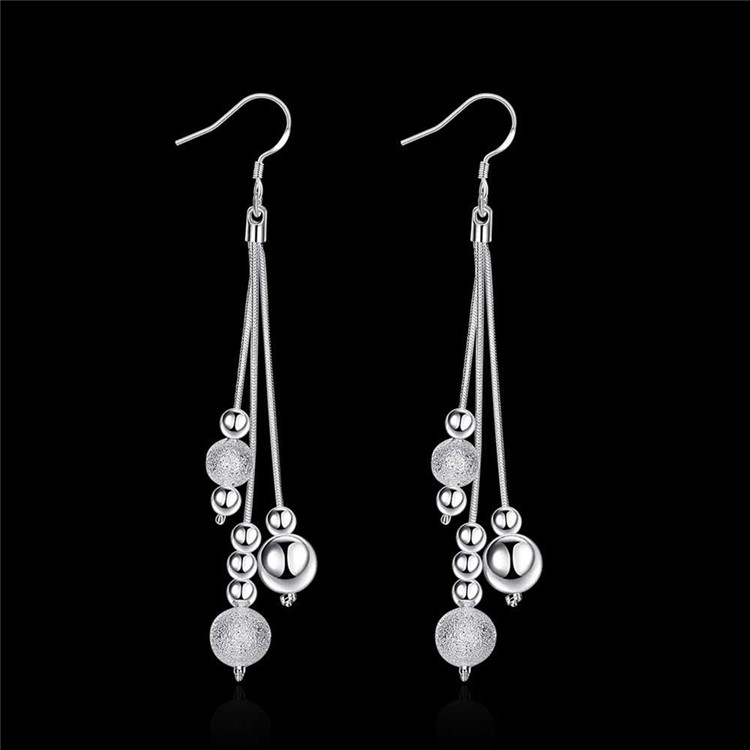 Water Drop Shape Plated Hook Drop Earrings-7